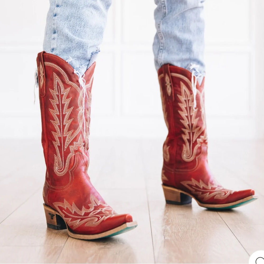 LANE red boots